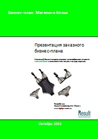 Бизнес-план магазина белья